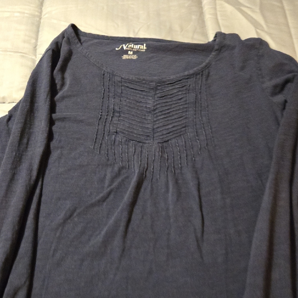 Natural Reflections Dark Blue Long Sleeve Top